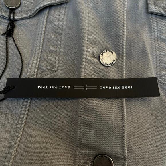 Liverpool Classic Jean Jacket Sz XL NWT Sharkshin Gray Western Stretch Casual - Picture 9 of 14